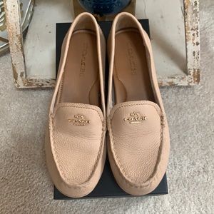 Coach size 7 loafer shoes beechwood (dark beige) color